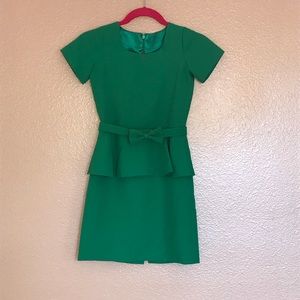 Custom made pageant interview dress suit in green